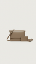 Minimalist leather shoulder bag